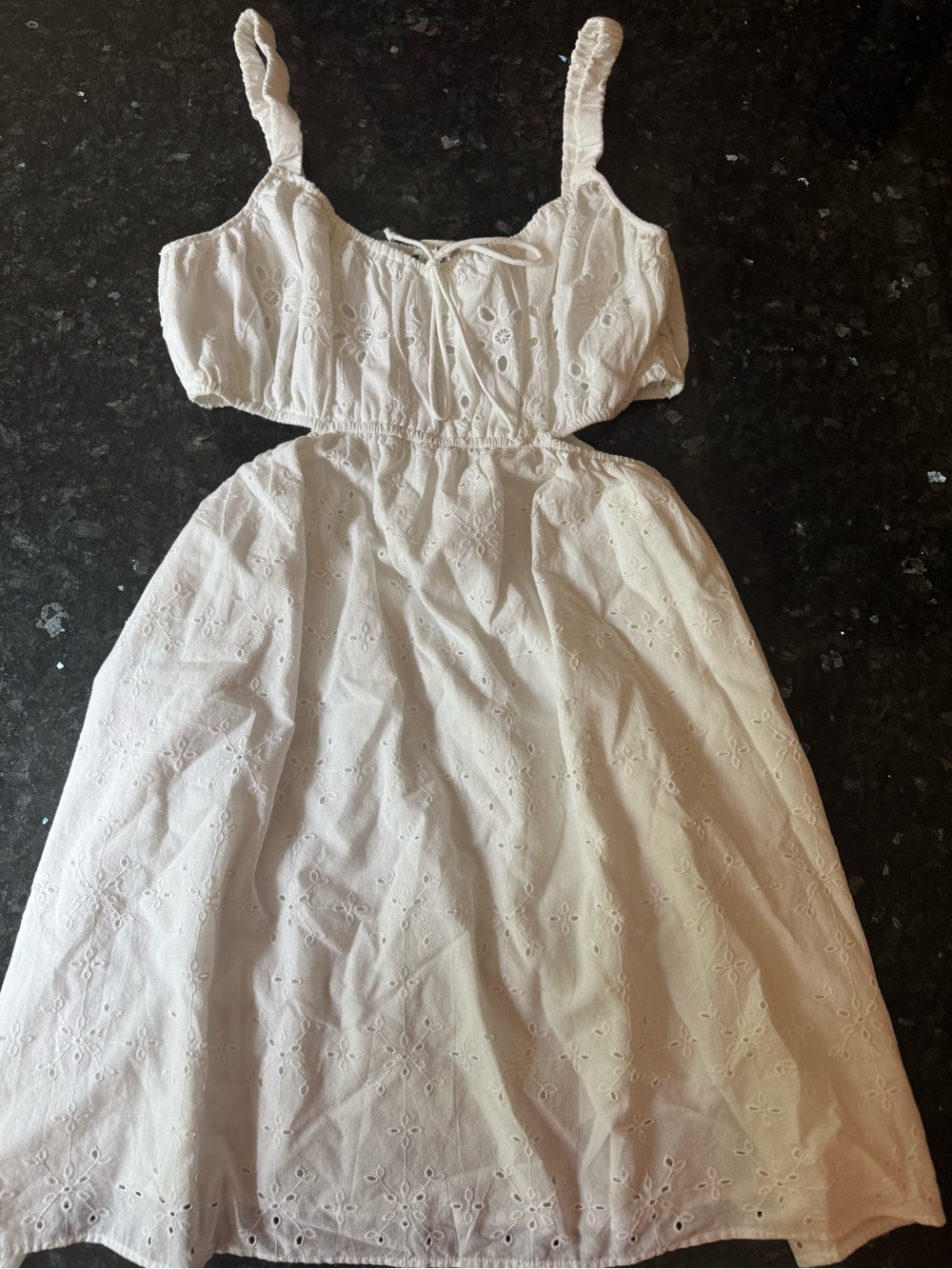 American Eagle Outfitters White Eyelet Mini Dress